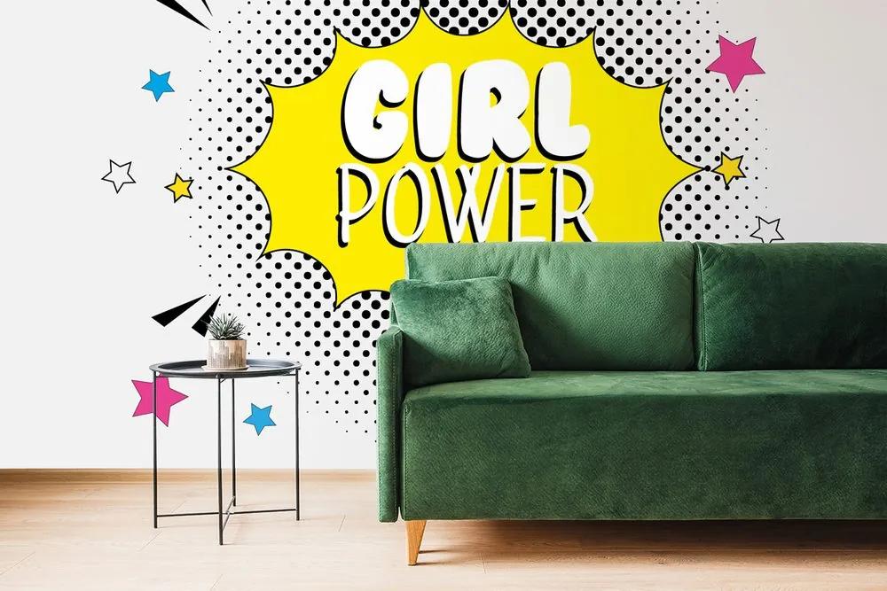 Tapeta s pop art nápisom - GIRL POWER