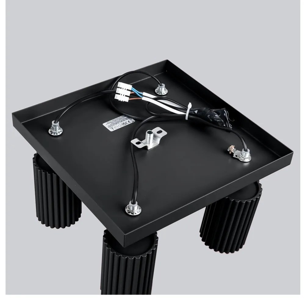 Čierne stropné svietidlo 25x25 cm Gleam – Sollux