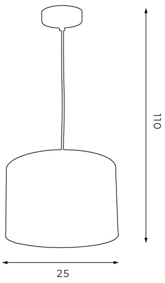 Luster na lanku ARDEN 1xE27/60W/230V pr. 25 cm zelená/zlatá