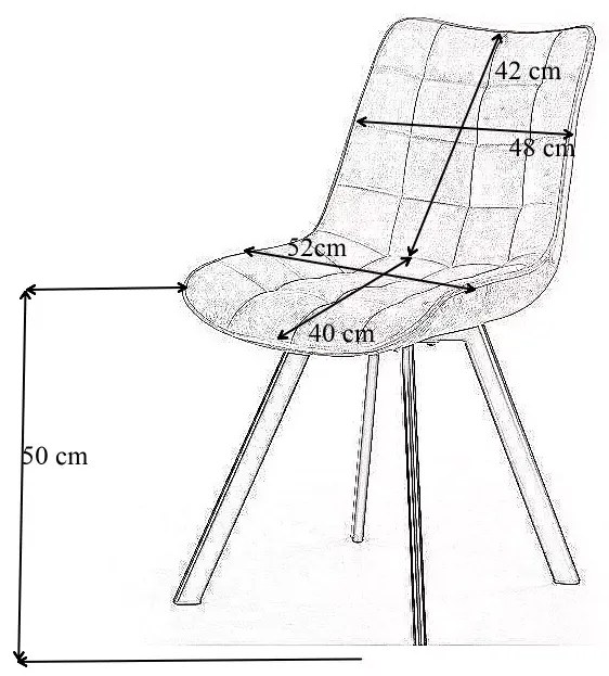 LuxuryForm DESIGN Jedálenská stolička ORLEN VELUR - žltá