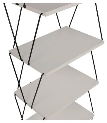 Knižnica BALABAN 165x48 cm biela/čierna