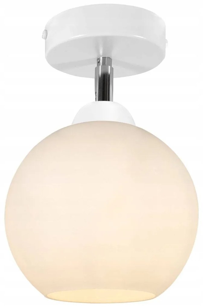 Bodové svietidlo Eliza, 1x biele sklenené tienidlo (výber z 2 farieb konštrukcie)