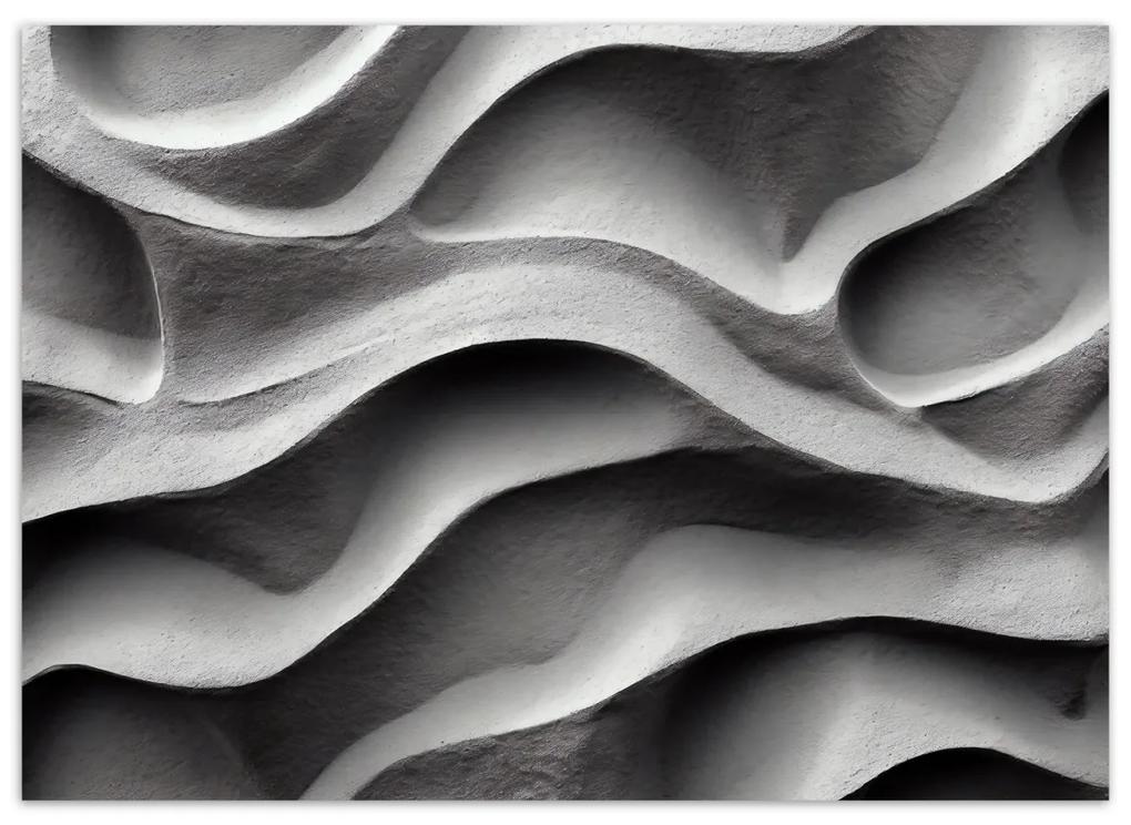 Fototapeta, Betonové vlny 3D - 150x105 cm