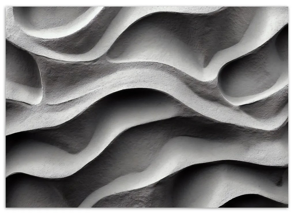 Fototapeta, Betonové vlny 3D - 250x175 cm