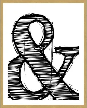 Rámovaný obraz And symbol, 40x50 cm%