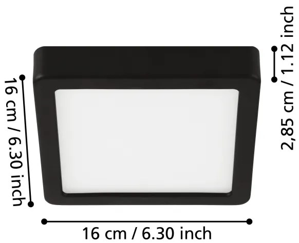 Eglo 900643 - LED kúpeľňové stropné svietidlo FUEVA LED/11W/230V IP44 čierne