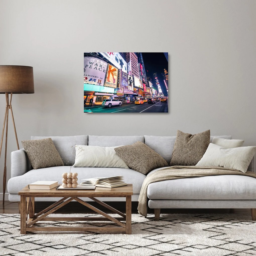 Sklenený obraz - New York Theater District (70x50 cm)