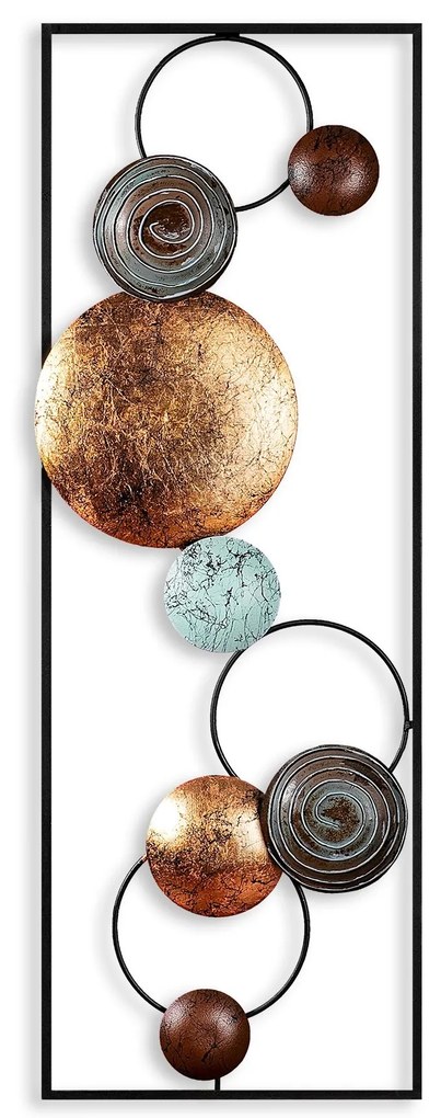 Nástenná kovová dekorácia Štruktúrovaná 8 viacfarebná