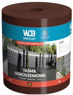 Krycia páska na plot HNEDÁ PP Premium line RAL 8011 - 19cm x 26m