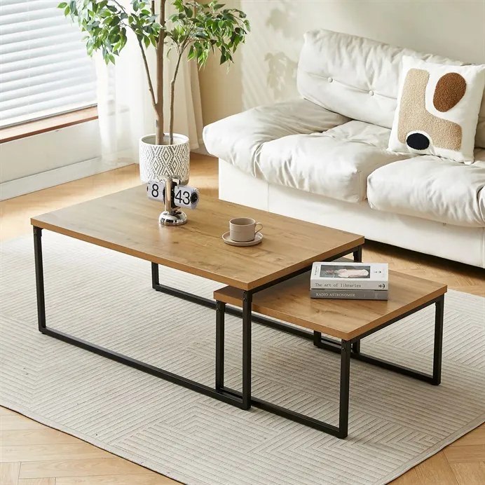 Autronic BONTEC Konferenčný stolík 100x60cm, mdf, dub, CT-619 OAK Farba: Prírodné