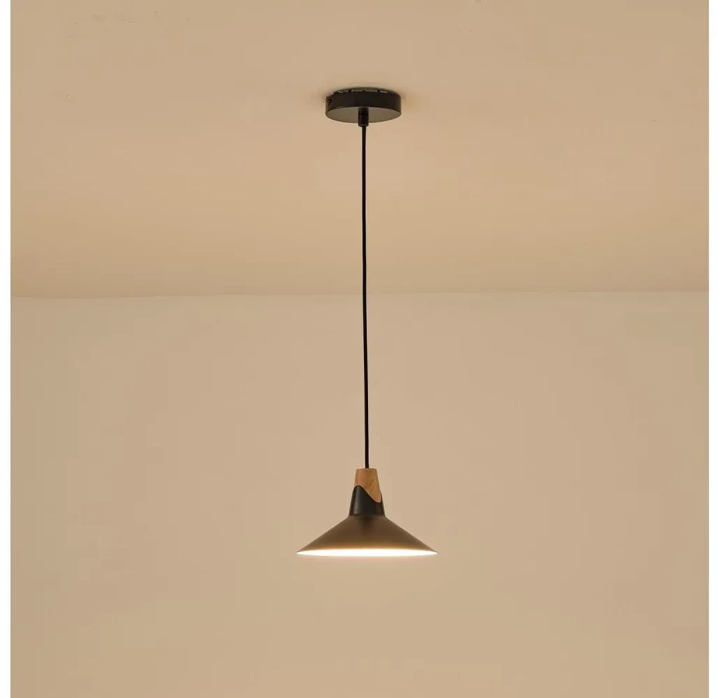 Luster na lanku 1xE27/15W/230V čierna