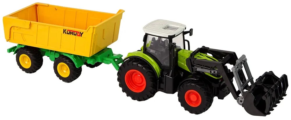 Lean Toys Traktor s vlečkou a doplnkami