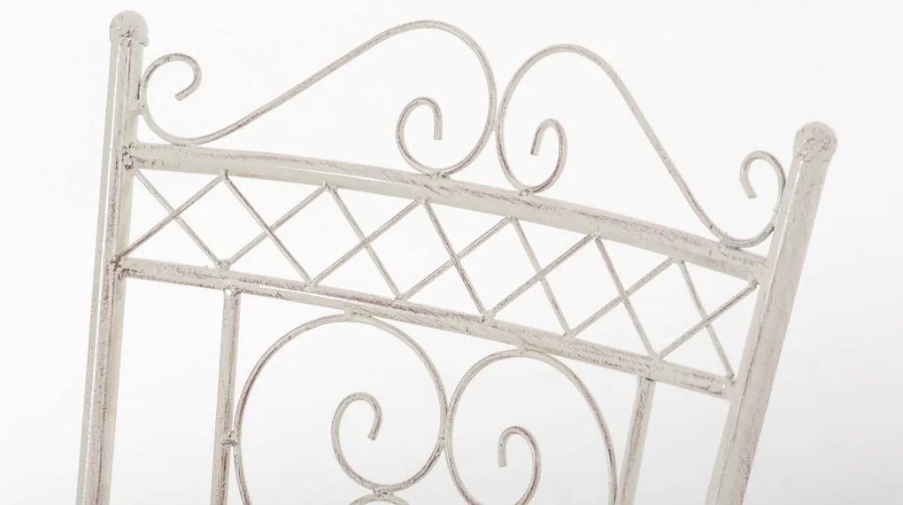 Kovová stolička Sheela s područkami - Krémová antik