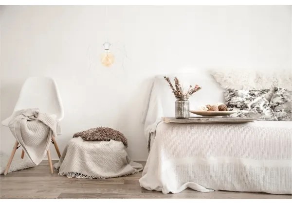 Luster na lanku GALL 1xE27/60W/230V biela