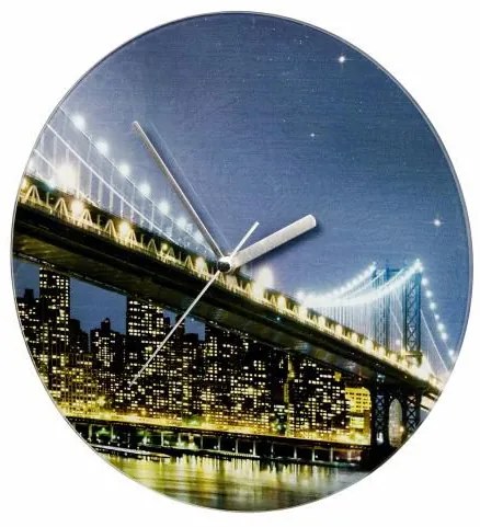 WENKO 57027 Nástenné hodiny 27 cm - Brooklyn Bridge