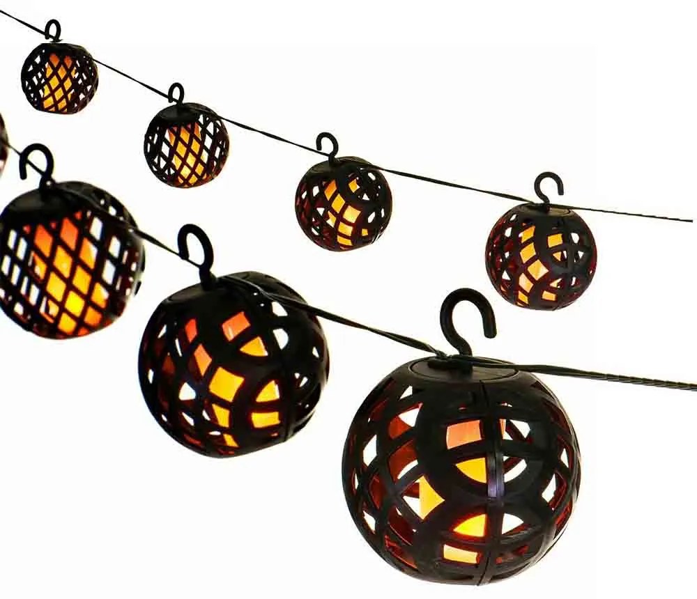 Bezdoteku LEDSolar FireFly solárne reťaz s 8 guľami, IPRO, 1W, teplá farba