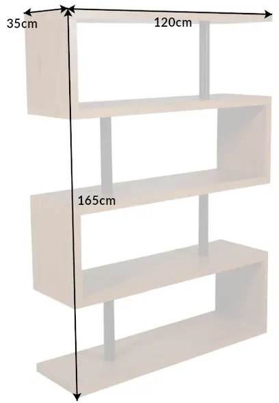 Polica SNAKE 165cm dubový vzhľad