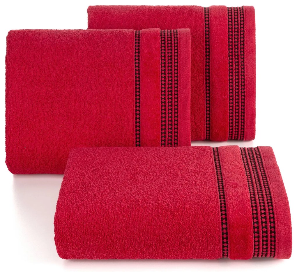 BAVLNENÝ UTERÁK AMANDA7 30X50 CM ČERVENÁ