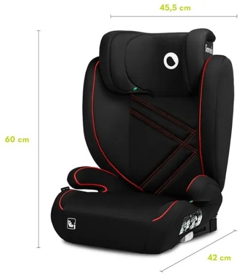 Lionelo - Autosedačka HUGO i-Size 100-150 cm čierna/červená