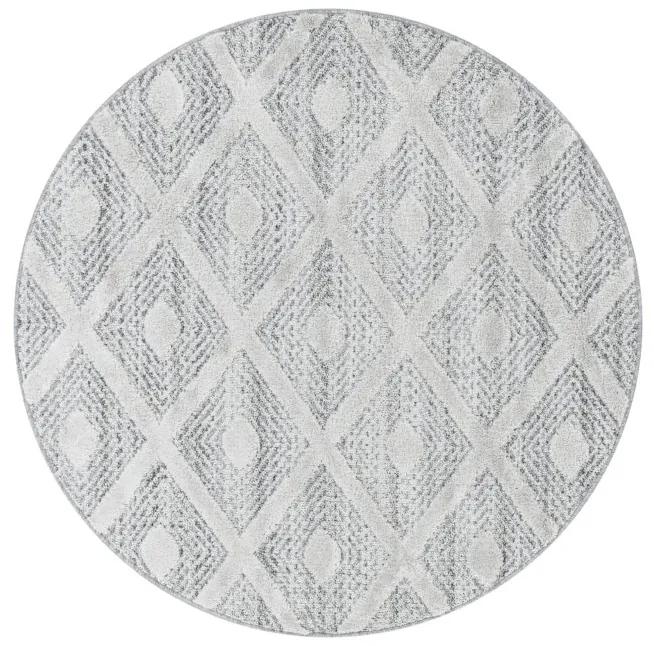 Ayyildiz Kusový koberec PISA 4707, Okrúhly, Sivá Rozmer koberca: 200 cm KRUH