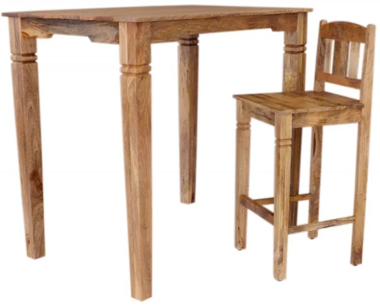 Barový stôl Guru 80x110x80 z mangového dreva Mango natural