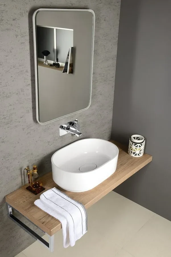 Sapho Sapho, FLOAT LED podsvietené zrkadlo, priemer 740mm, biela, 22574
