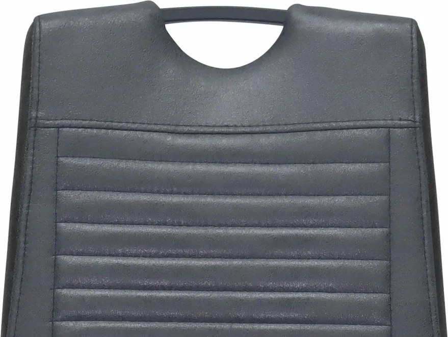 Jedálenská stolička Rindul, antracitová látka v optike lesklej kože