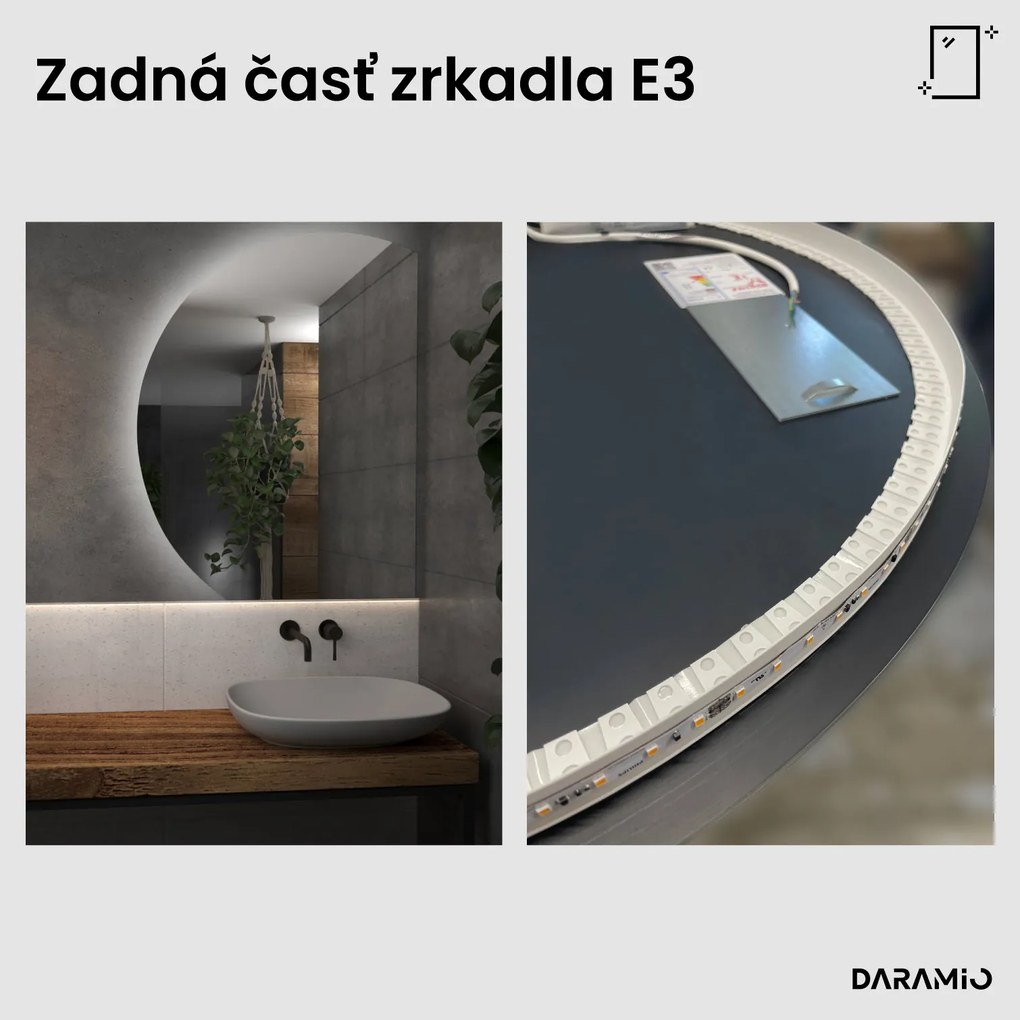 Okrúhle zrkadlo s LED osvetlením E3