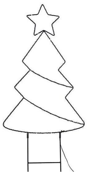 Solight 1V290 - LED vonkajšia vianočná dekorácia 85xLED/3xAA IP44, stromček s teplým svetlom