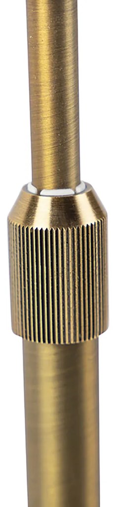 Stolová lampa bronzová s velúrovým tienidlom s dizajnom listov a zlatým vnútorným povrchom - Parte