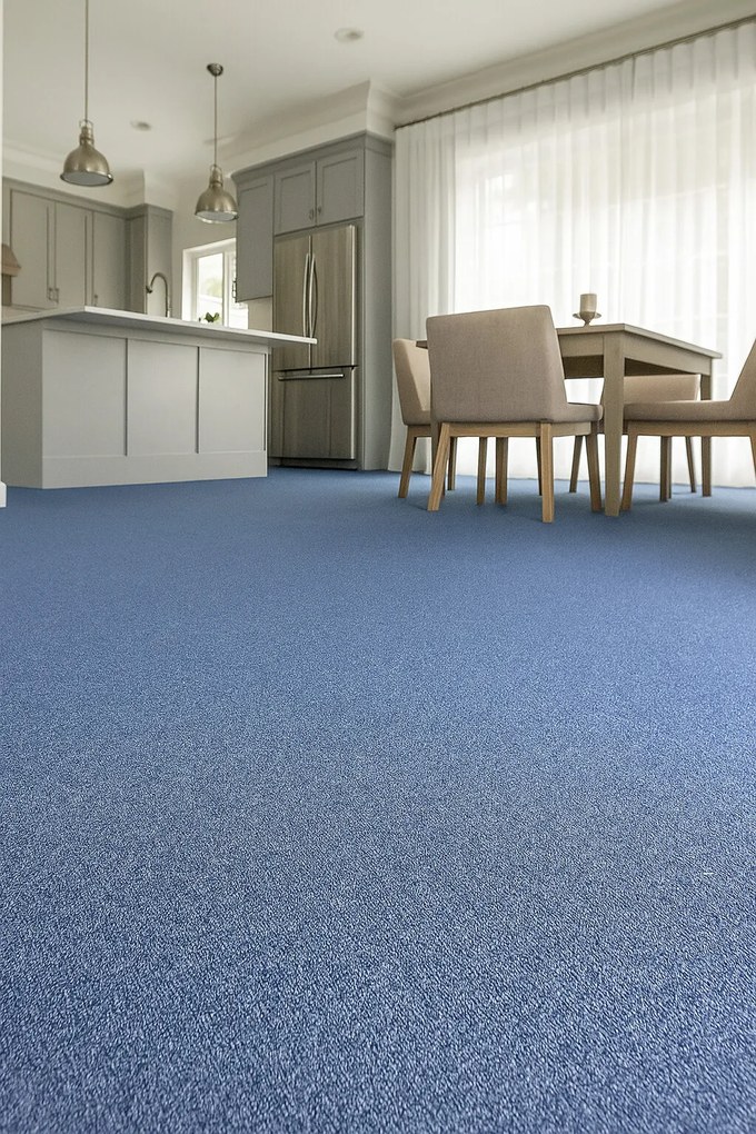 Tapibel, Metrážny koberec Cobalt SDN 64061 - AB svetlo modrý, záťažový, na mieru, šíře 4m, modrá, ab (mriežka), chodba / predsieň