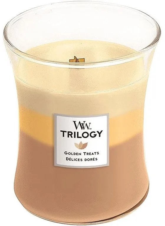 WoodWick Vonná sviečka WoodWick Trilogy - Golden Treats 275 g