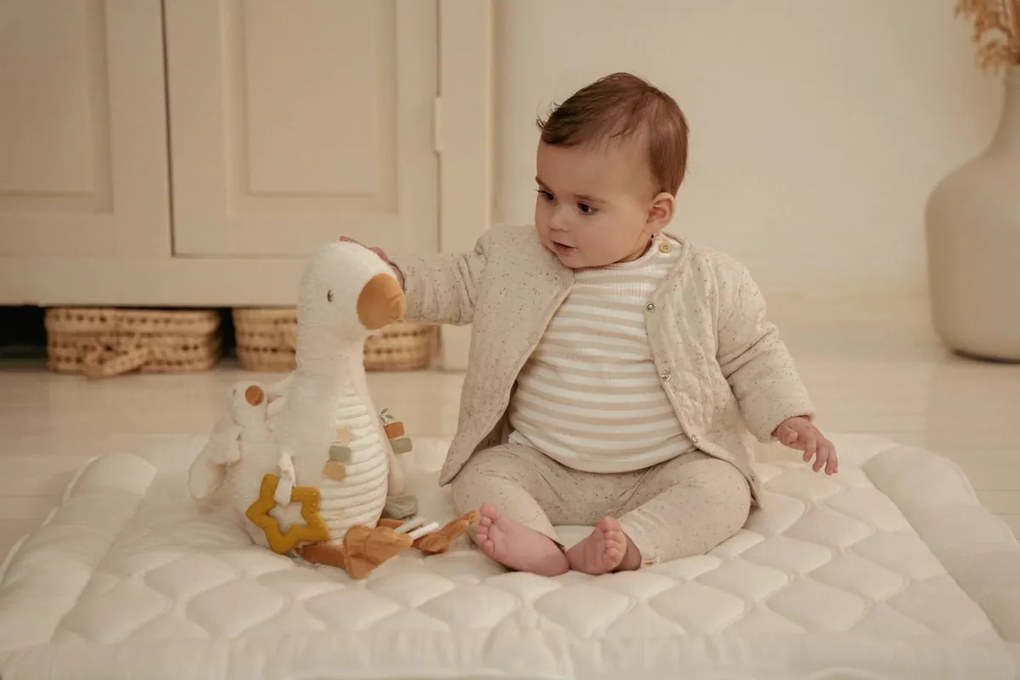 Hus plyšová s aktivitami Newborn Naturals