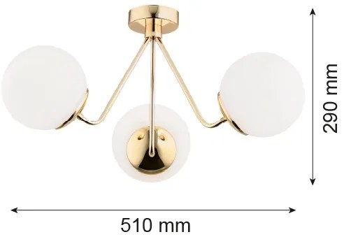 Argon 1481 - Luster prisadený TOMAR 3xE27/15W/230V mosadz