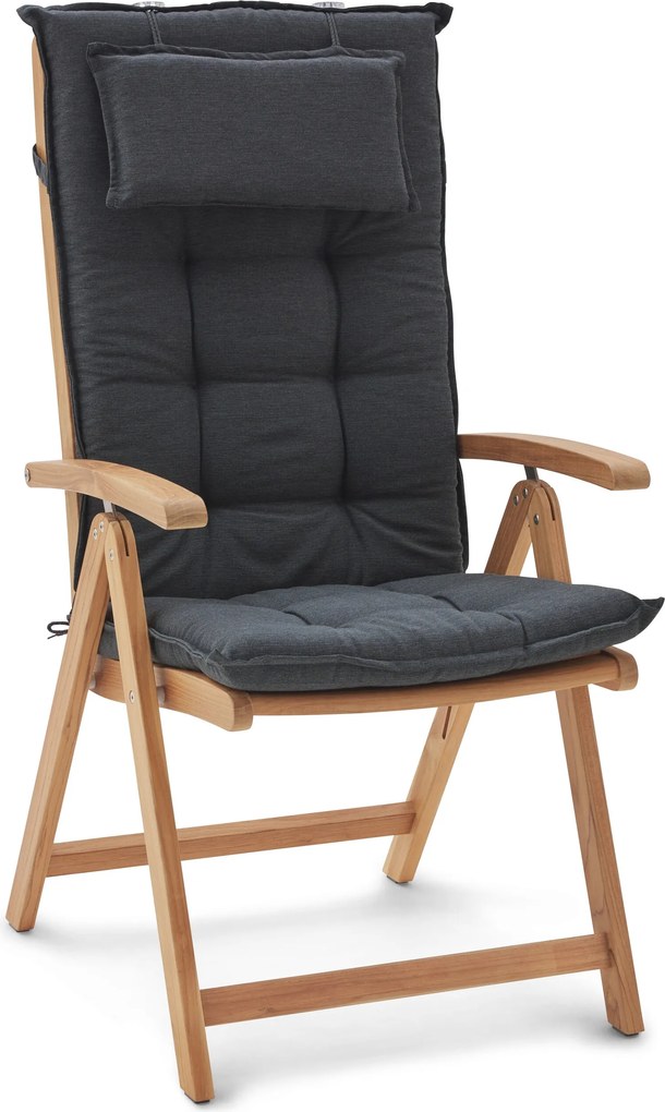 Podložka na stoličku s vysokým operadlom, antracitová