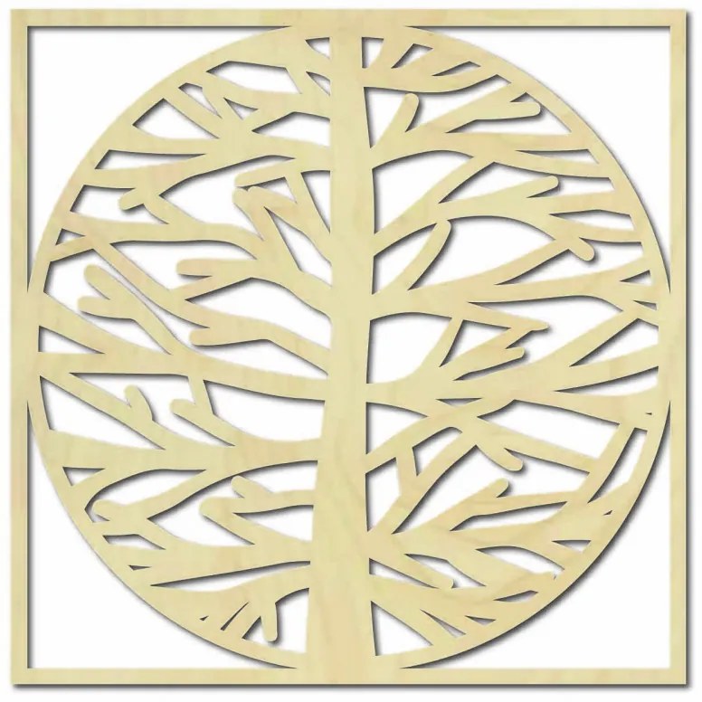 Obraz na stenu strom v ráme I SENTOP PR0372-A plywood tree of life