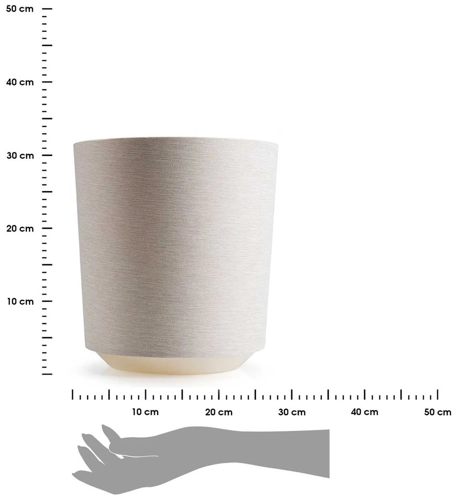 PLASTOVÝ KVETINÁČ ALOE TX 28,5X32 CM KRÉMOVÁ