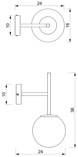 Nástenná lampa DAGA 1xE14/60W/230V