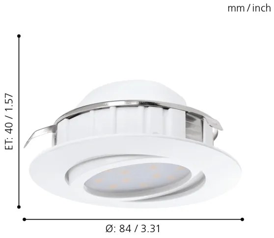 Eglo 95851 - SADA 3x LED podhľadové svietidlo PINEDA 1xLED/4,9W/230V