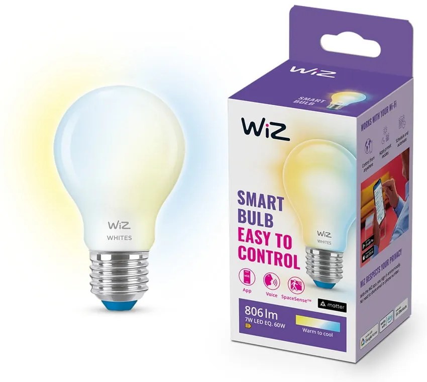 LED smart žiarovka E27, 7 W – WiZ