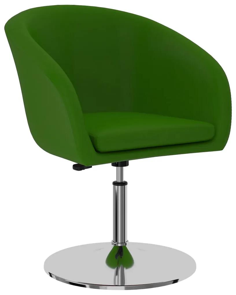 vidaXL Jedálenská stolička, zelená, umelá koža