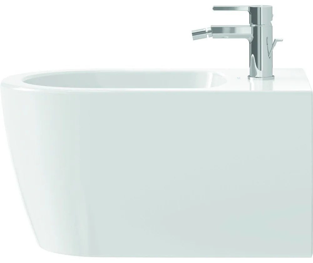 DURAVIT ME by Starck samostatne stojací bidet ku stene, s otvorom, s prepadom, 370 x 600 mm, biela, s povrchom WonderGliss, 22891000001