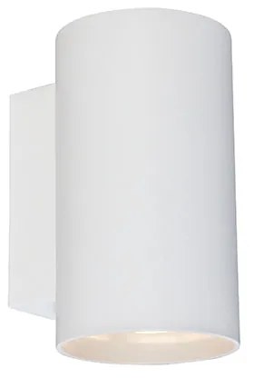 Moderná nástenná lampa biela okrúhla 2-svetlá - Sandy