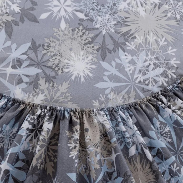 Plachta z mikrovlákna SNOWFLAKE modrosivá 90x200 cm