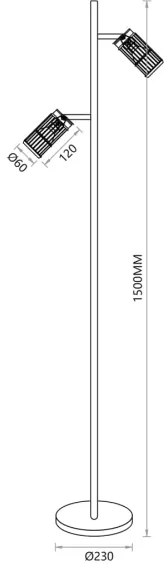 Stojacia lampa VERTICAL 2xGU10/8W/230V biela