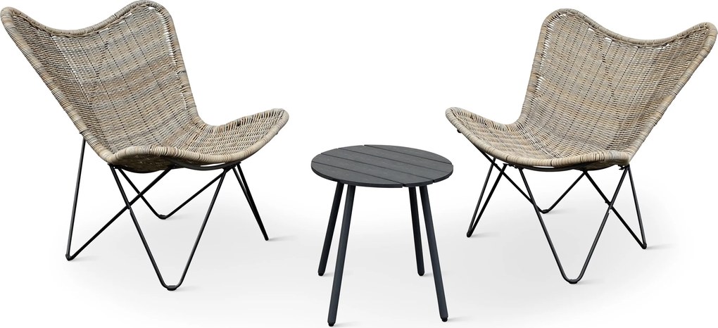 Noela Balkónový set Lounge + 2x kreslo Edland