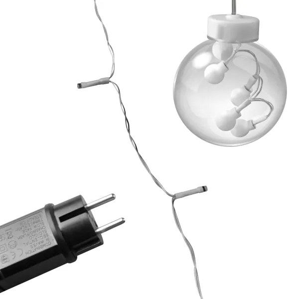 LED Vianočný záves WISH BALLS 108xLED/8 funkcií 4,5 m teplá biela