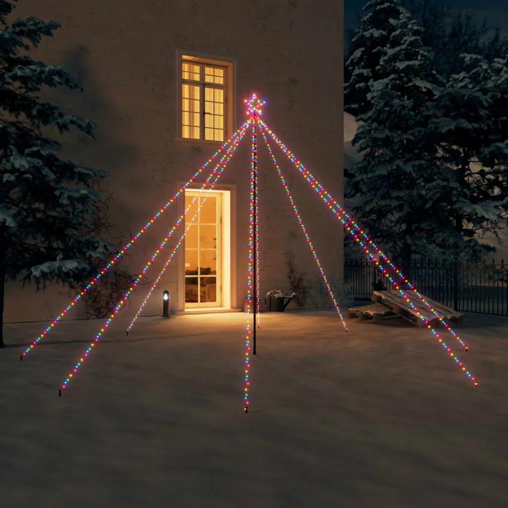 Svetlá na vianočný stromček interiér exteriér 576LED farebné 3,6m 328745