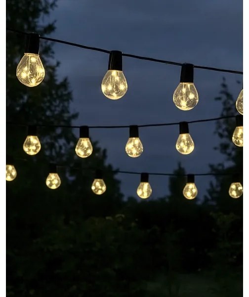 LED vonkajšia dekoratívna reťaz 20xLED/0,075W/230V 5,8 m IP44 čierna