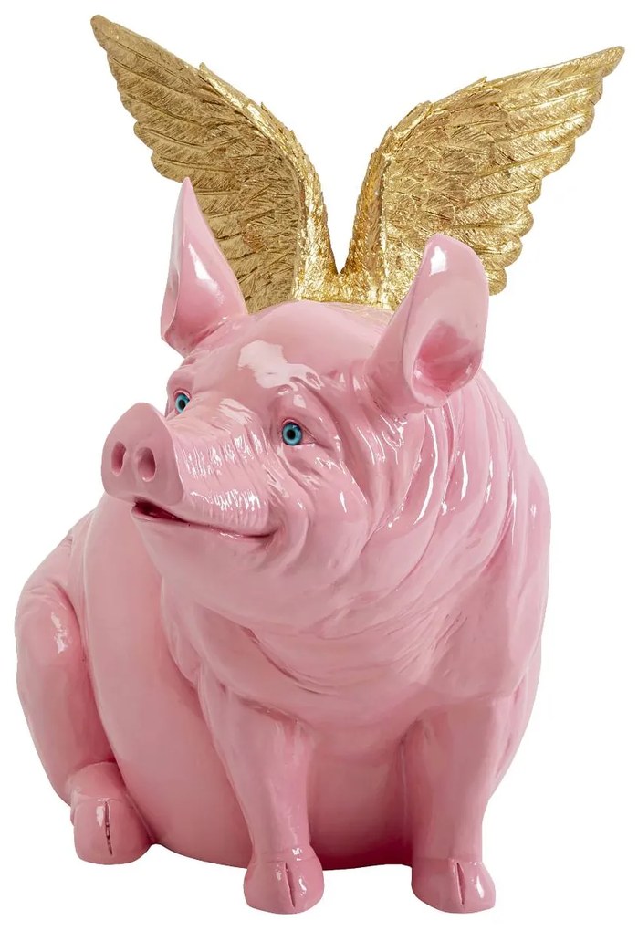 Flying Pig soška ružová 79 cm